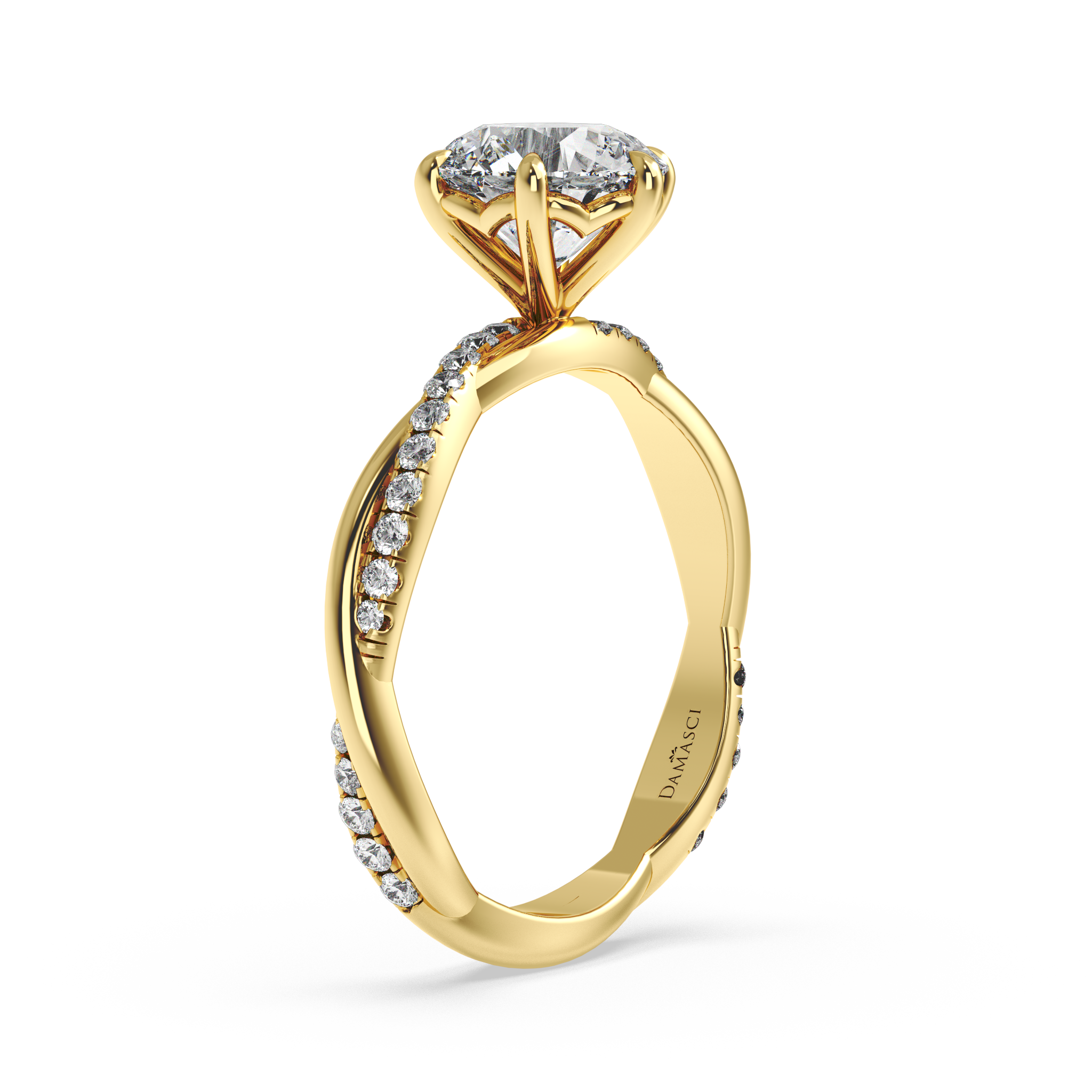 Twist of Elegance Engagement Ring - Round