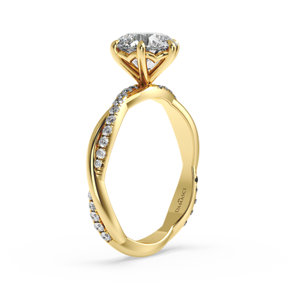 Twist of Elegance Engagement Ring - Round