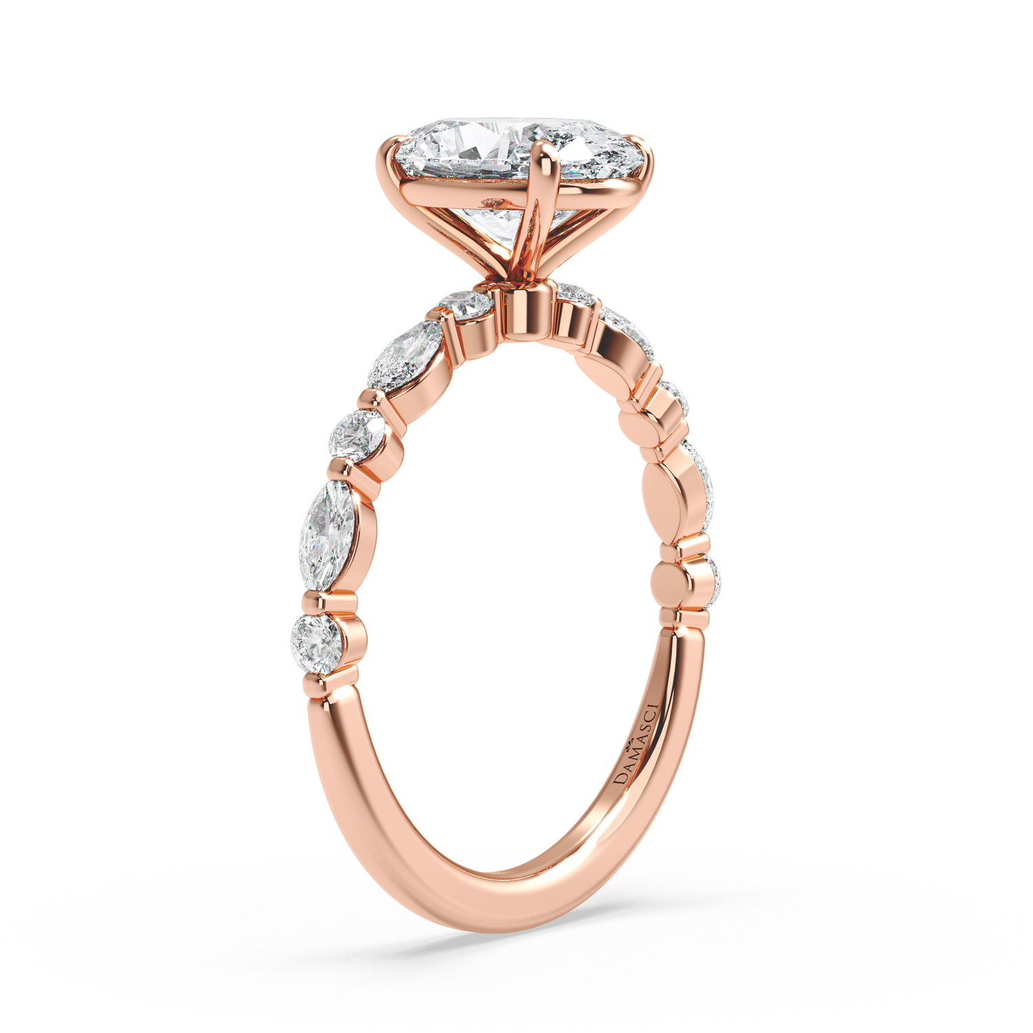 Classic Top with Round and Marquise Diamonds - Oval