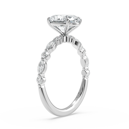 Classic Top with Round and Marquise Diamonds - Oval