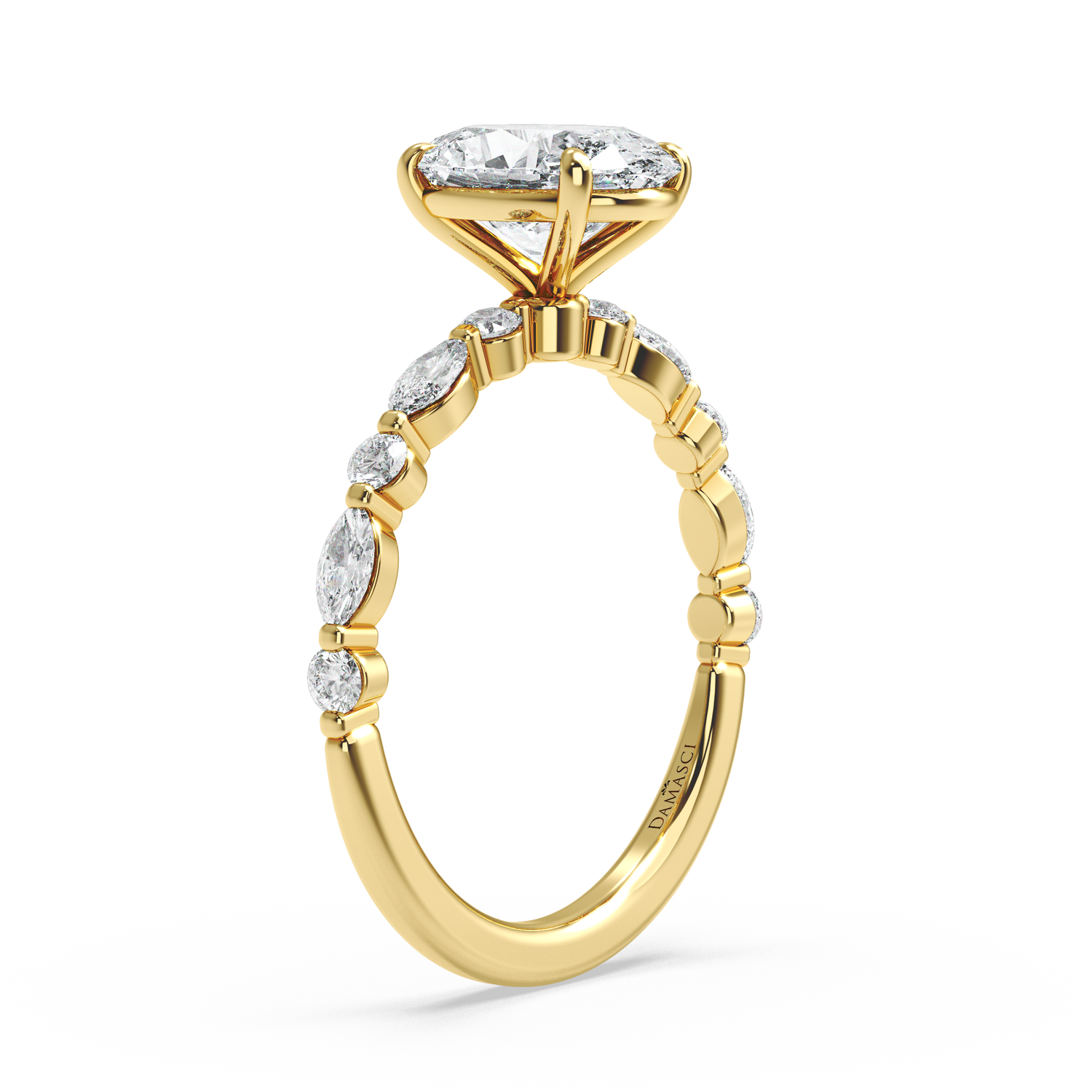 Classic Top with Round and Marquise Diamonds - Oval