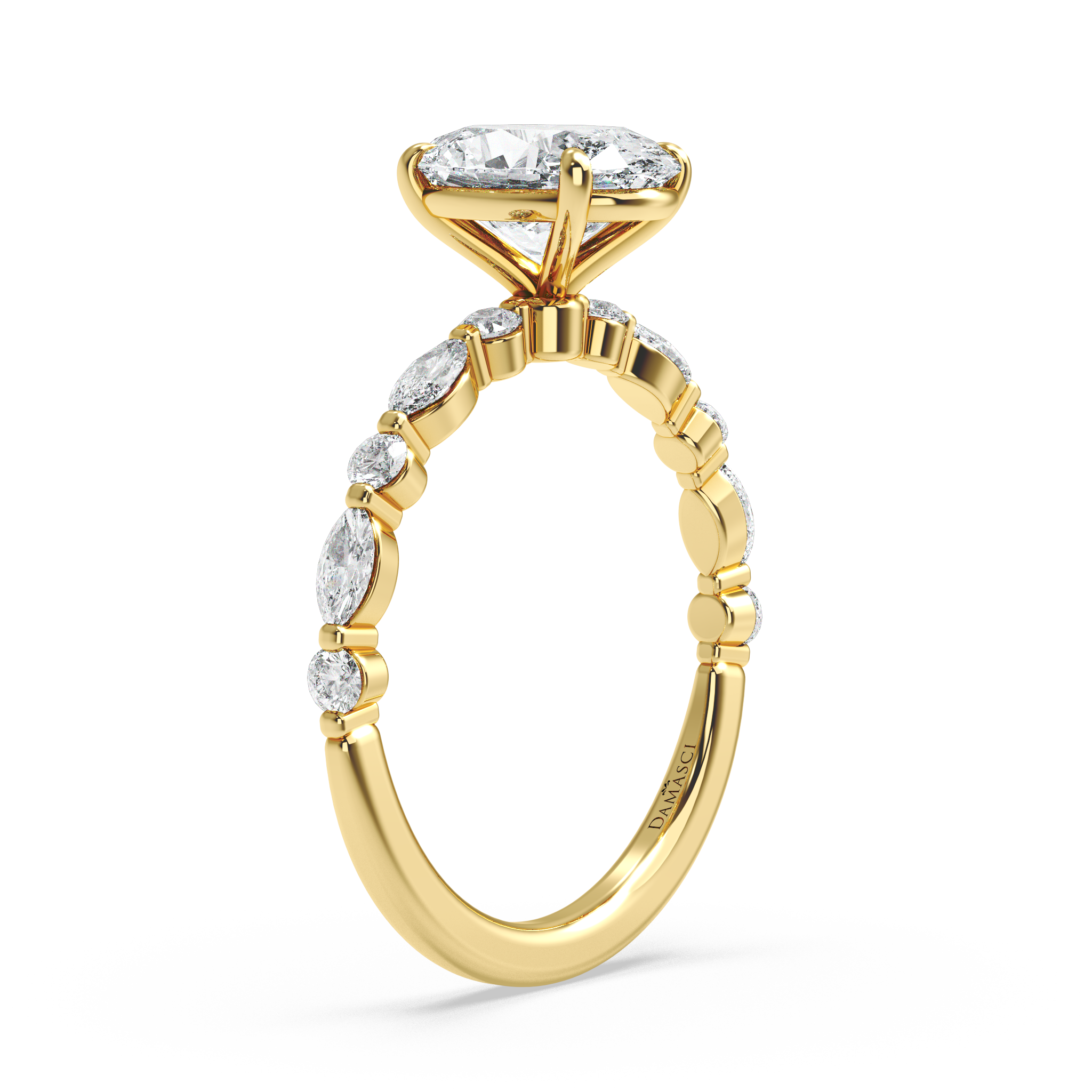 Classic Top with Round and Marquise Diamonds - Oval
