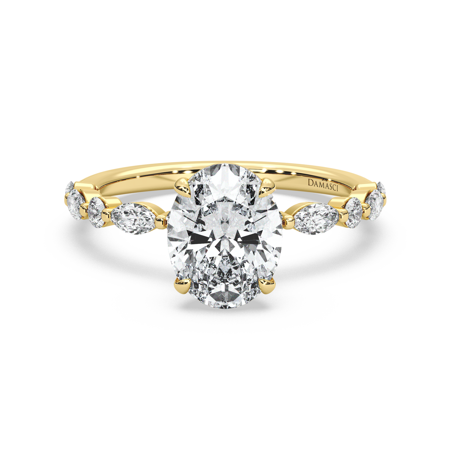 Classic Top with Round and Marquise Diamonds - Oval