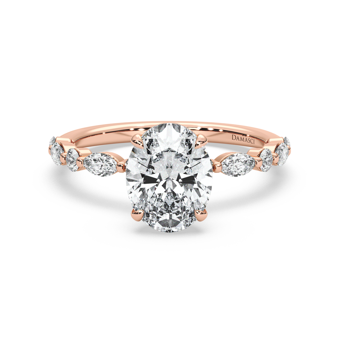 Classic Top with Round and Marquise Diamonds - Oval