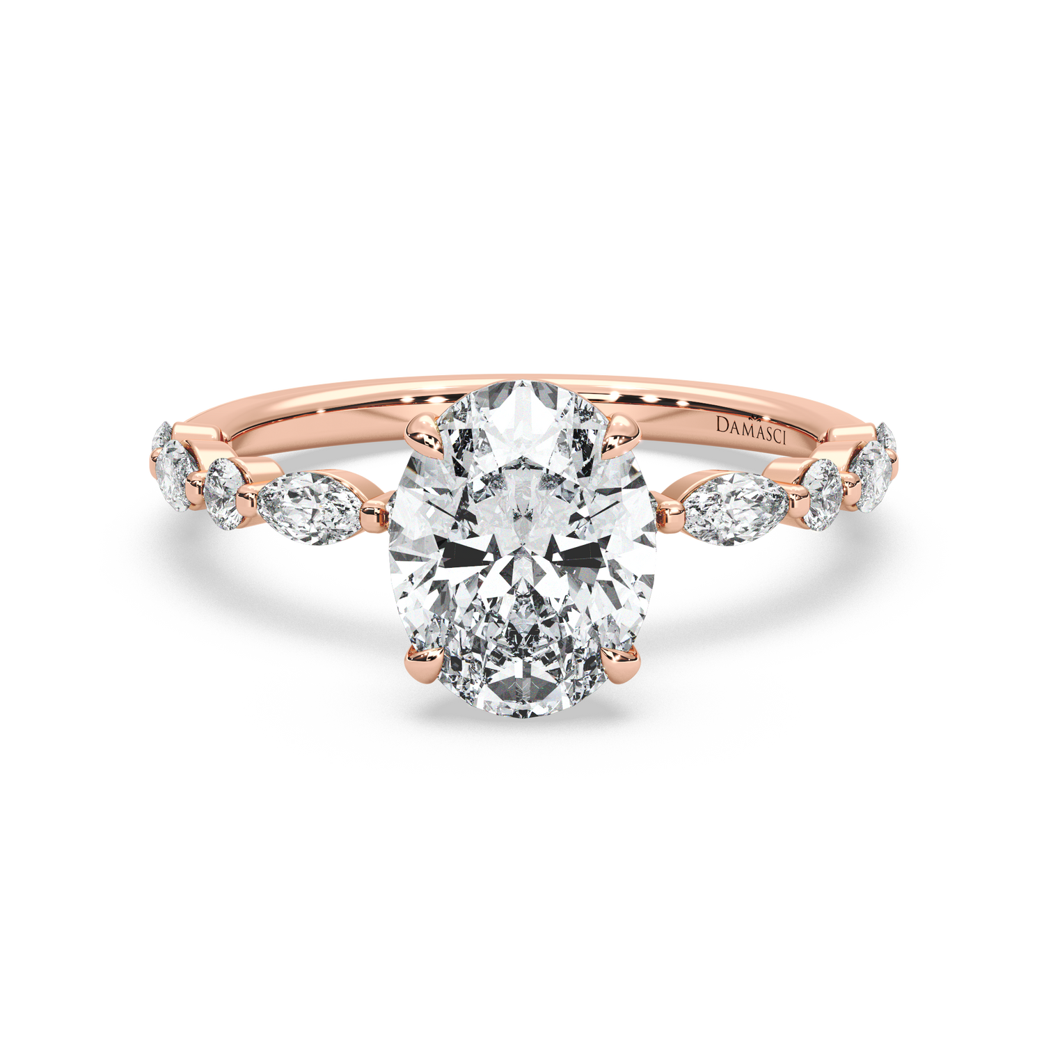 Classic Top with Round and Marquise Diamonds - Oval