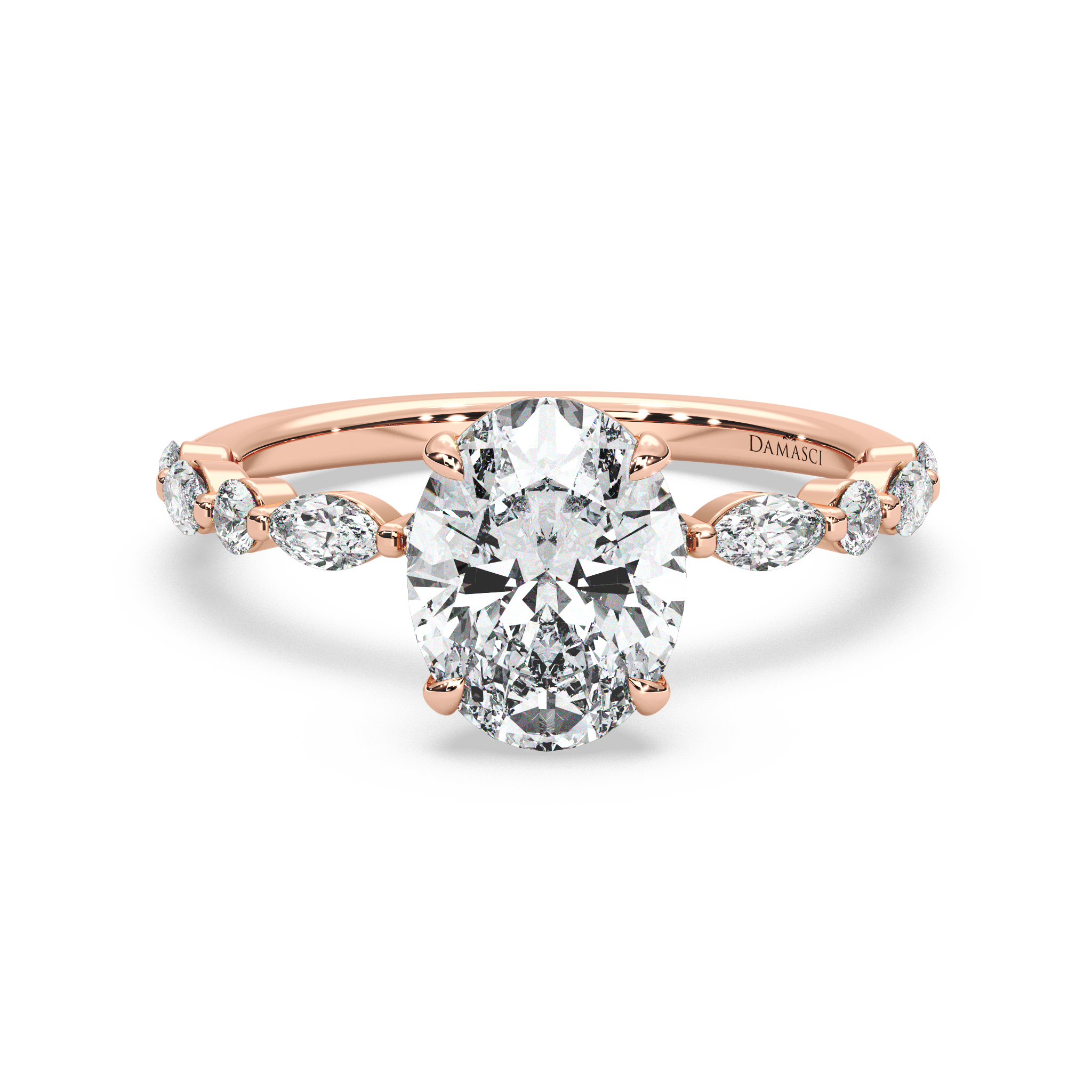 Classic Top with Round and Marquise Diamonds - Oval