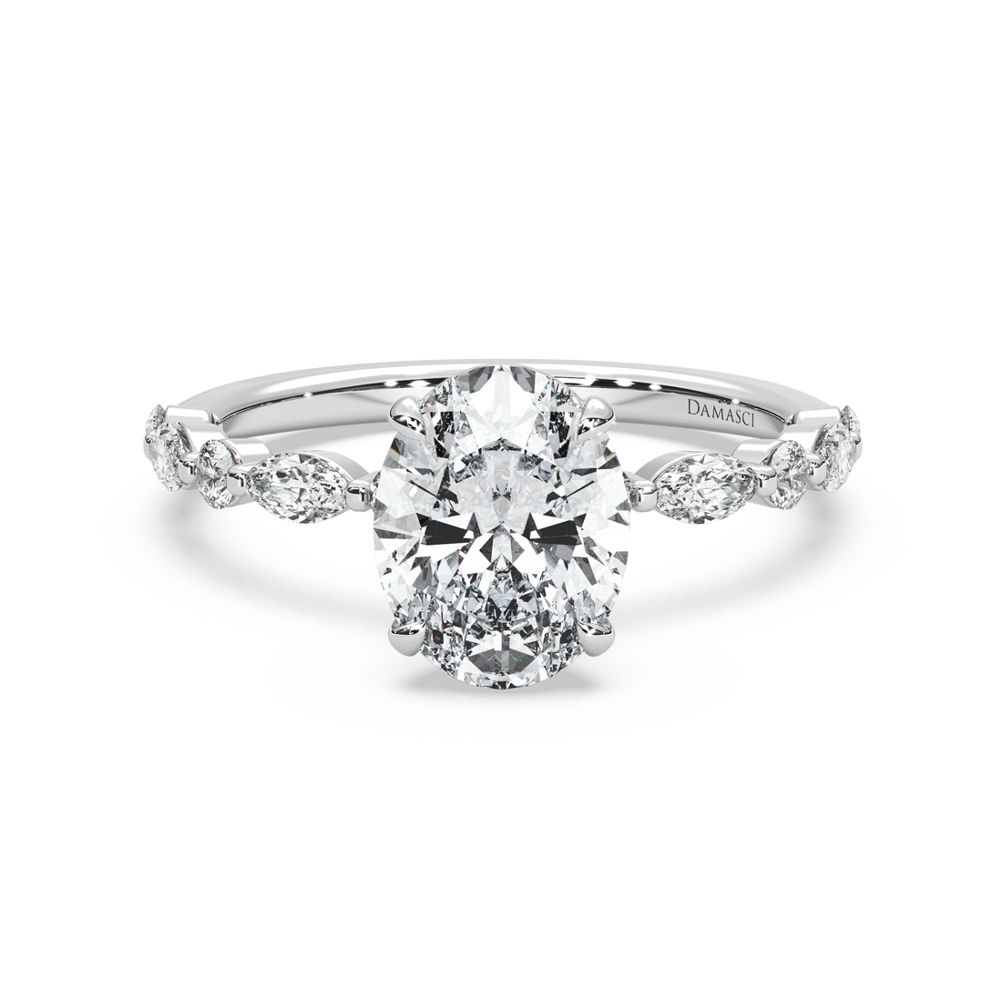 Classic Top with Round and Marquise Diamonds - Oval