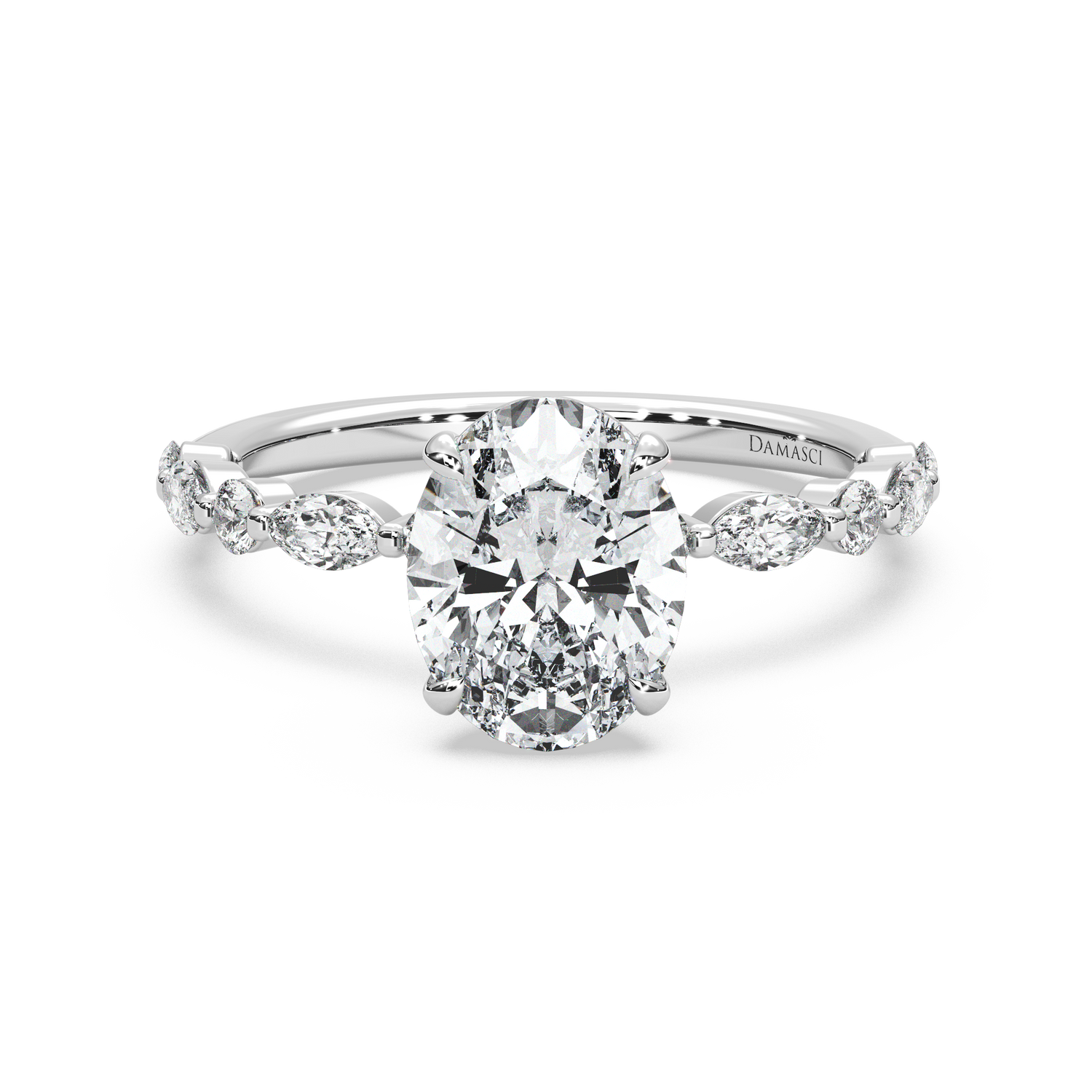 Classic Top with Round and Marquise Diamonds - Oval