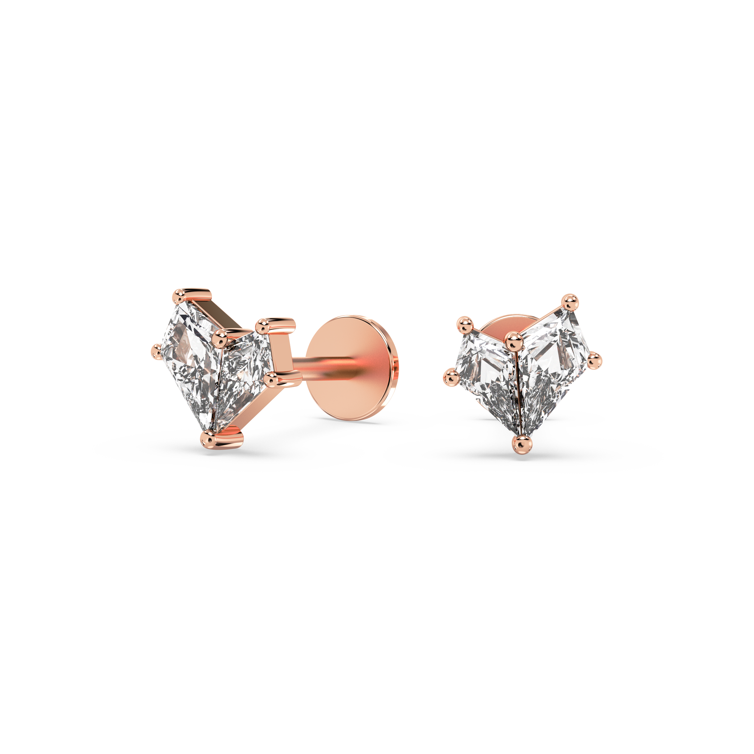 Double Kite Diamond Studs (0.42 T.C.W)