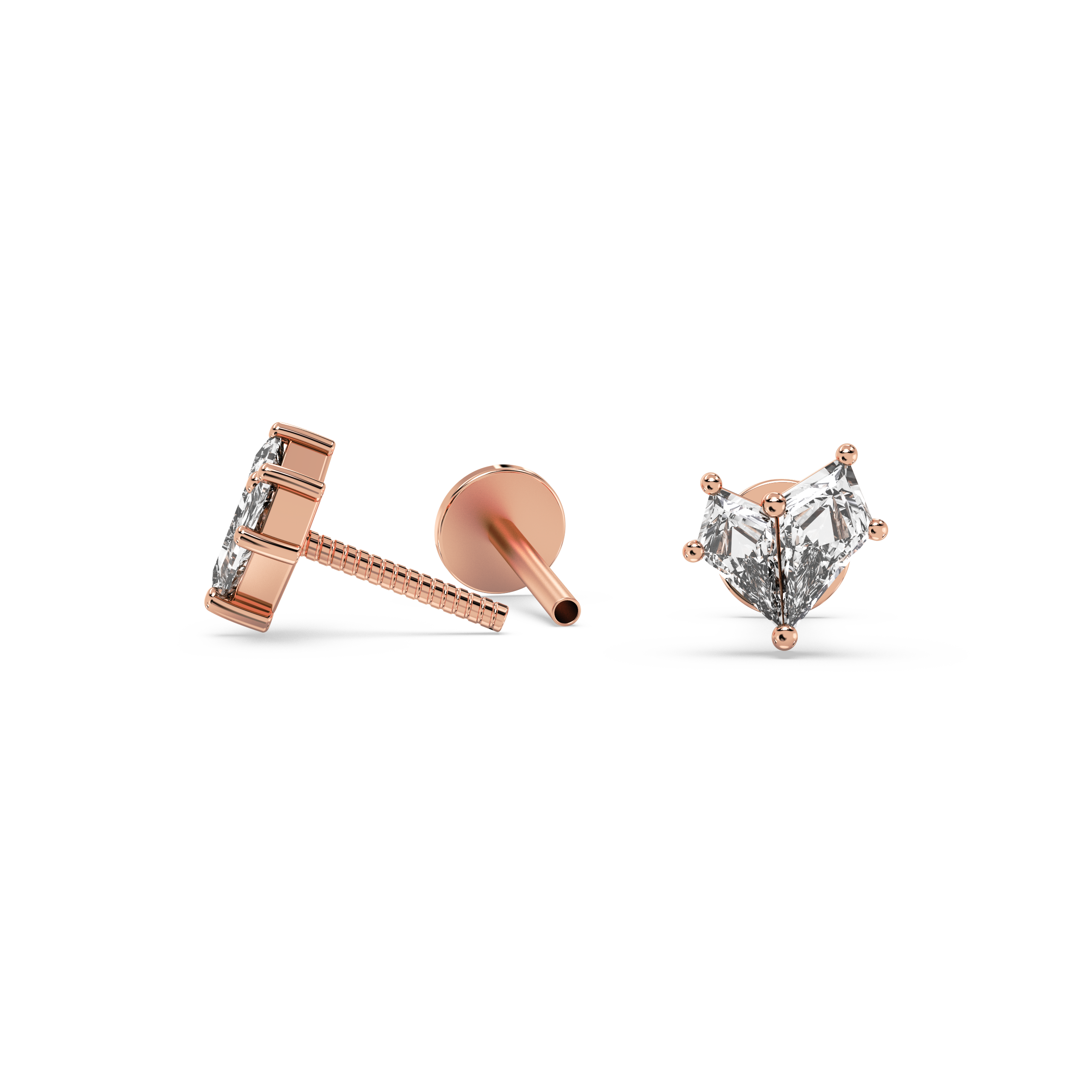 Double Kite Diamond Studs (0.42 T.C.W)