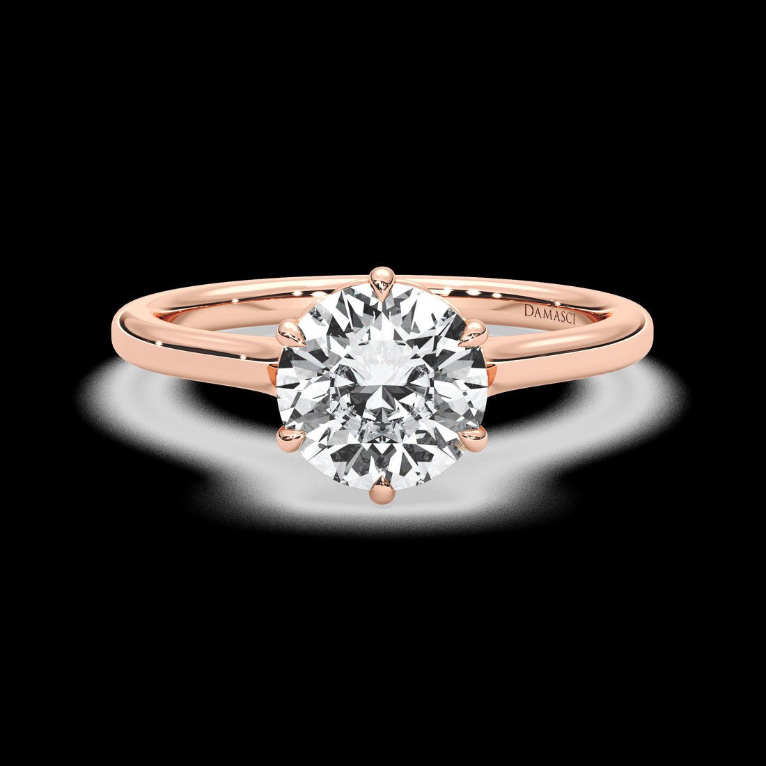 Six Claw Motif Solitaire - Round