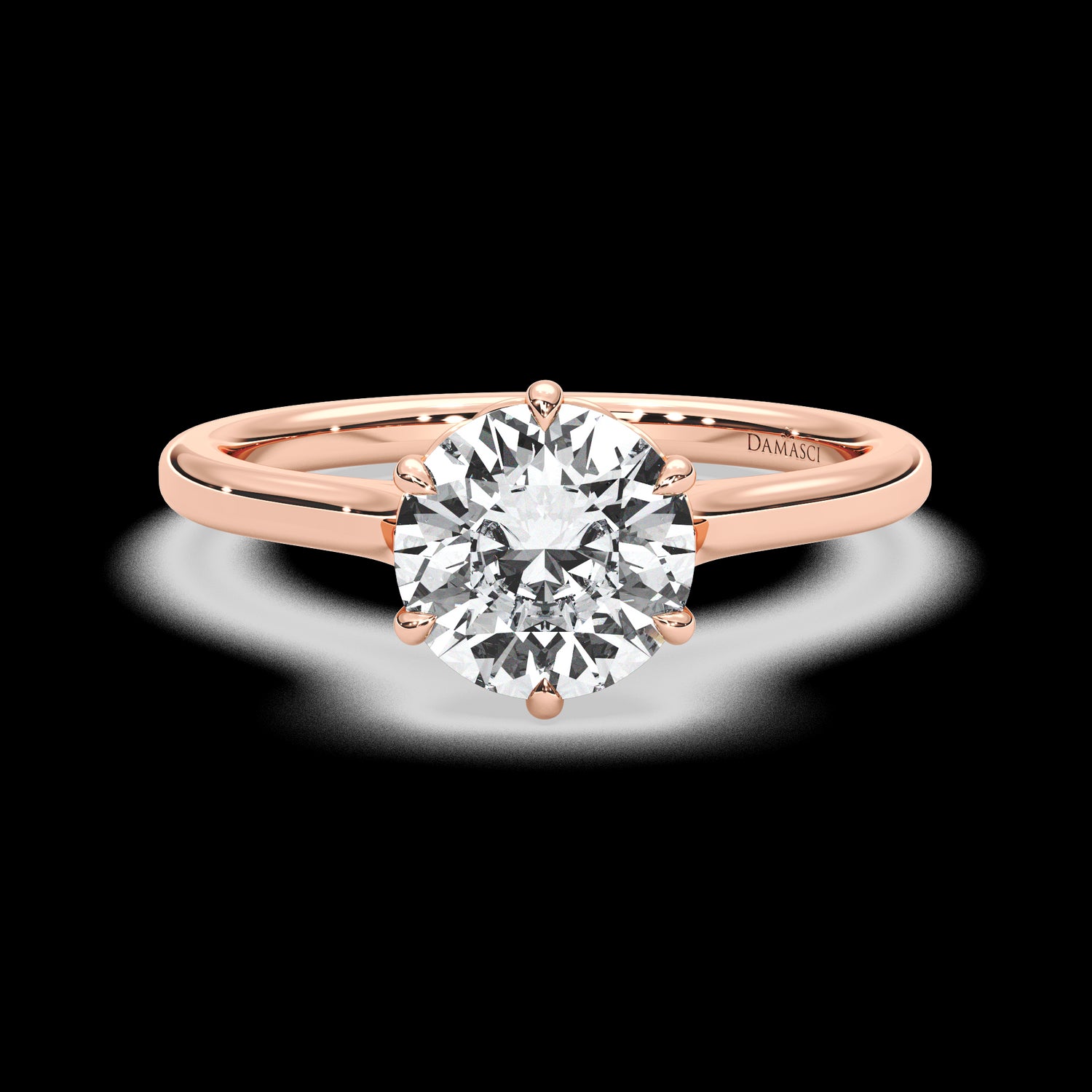Six Claw Motif Solitaire - Round