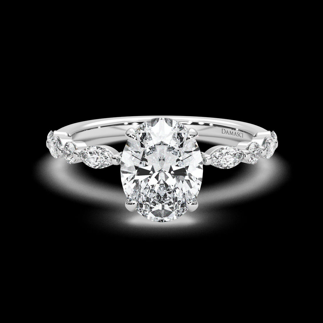 Classic Top with Round and Marquise Diamonds - Oval
