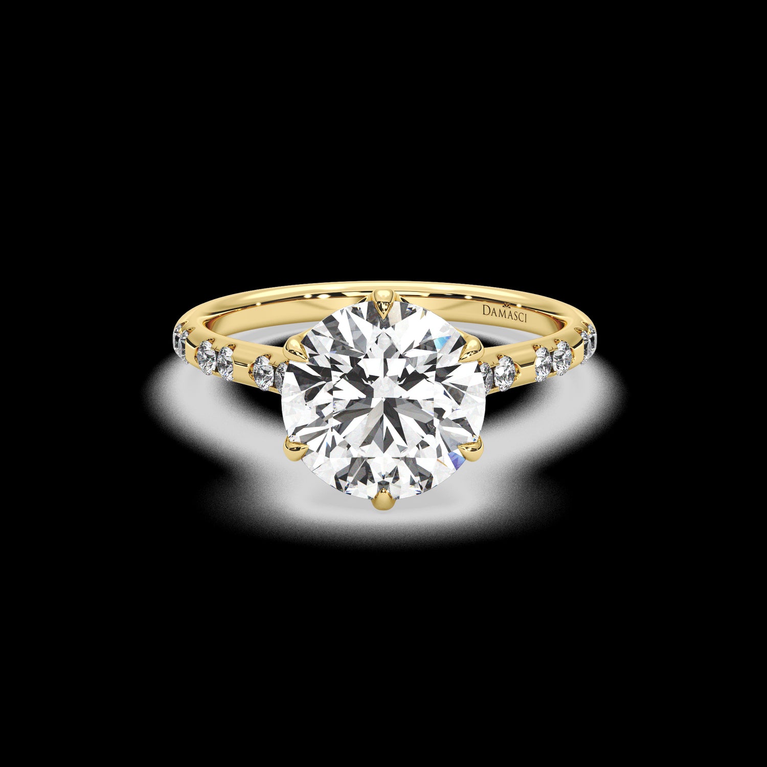 Segmented Cathedral Tulip Engagement Ring

 - Round