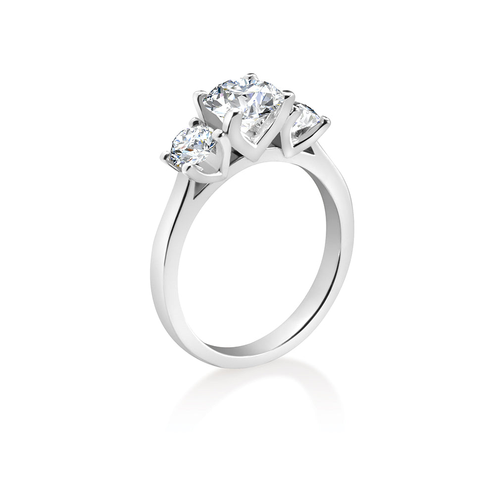 Three Stone Diamond Ring Diamond Engagement Ring