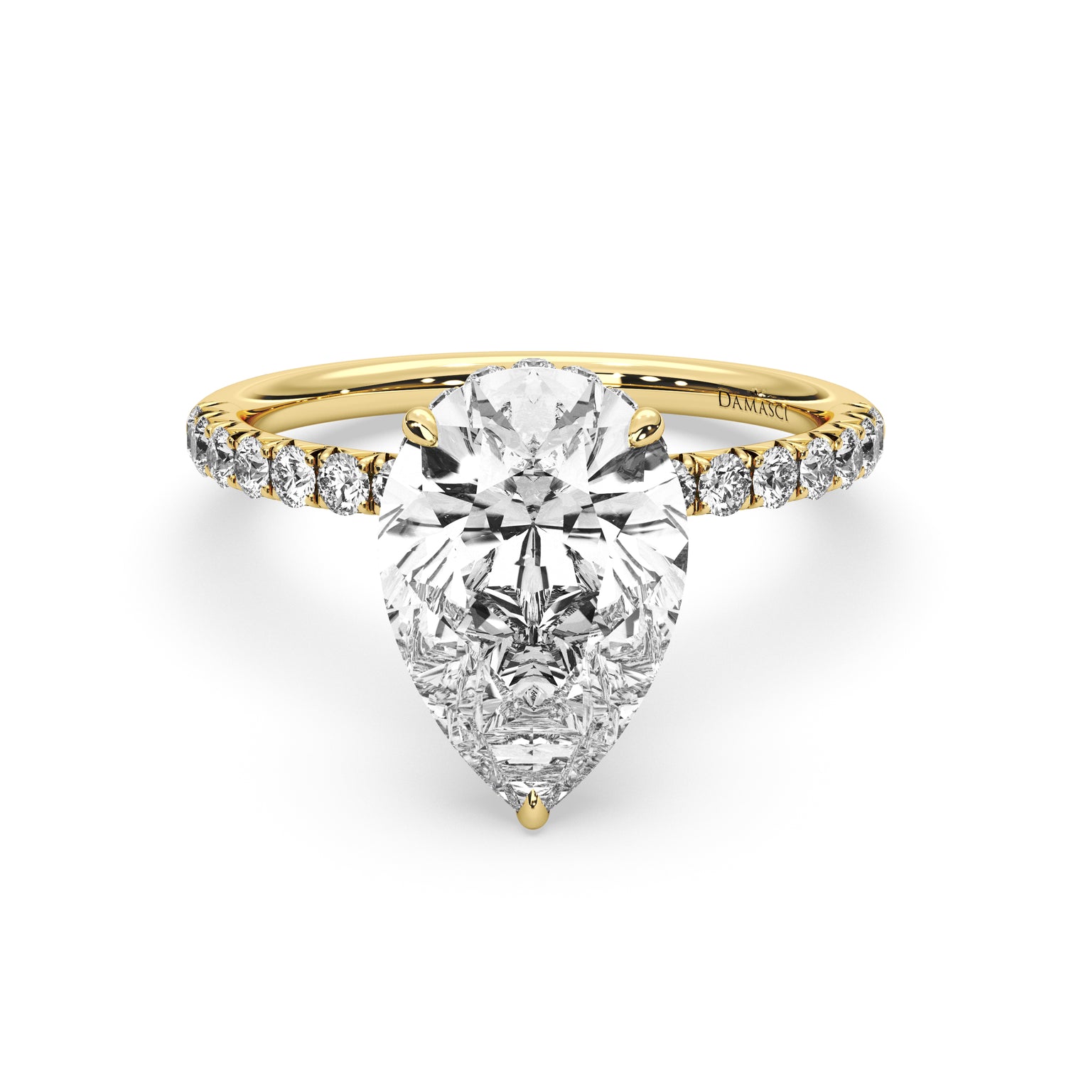 Hidden Halo and Side Sparkle - Pear