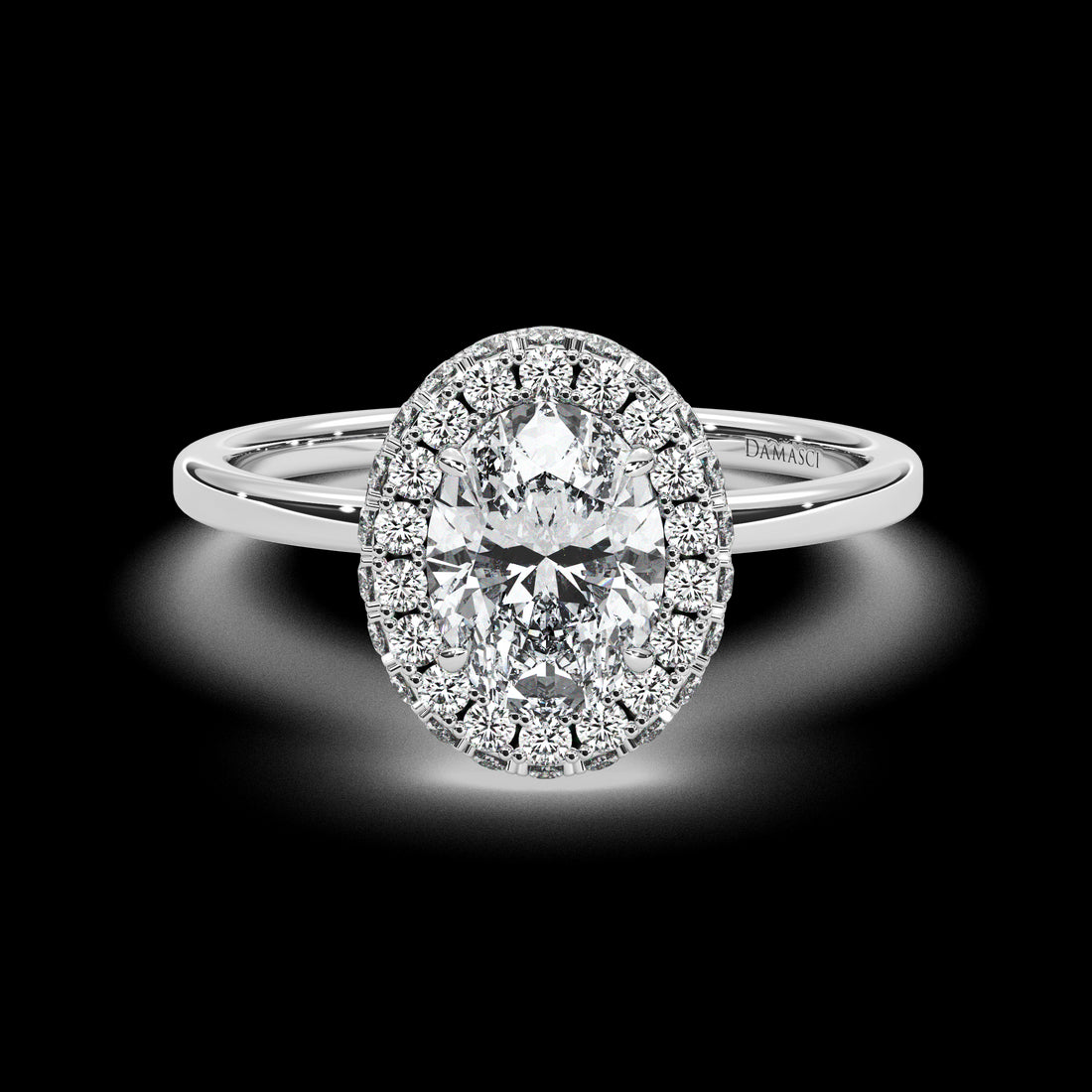 Maxed Halo with Simple Band - Oval