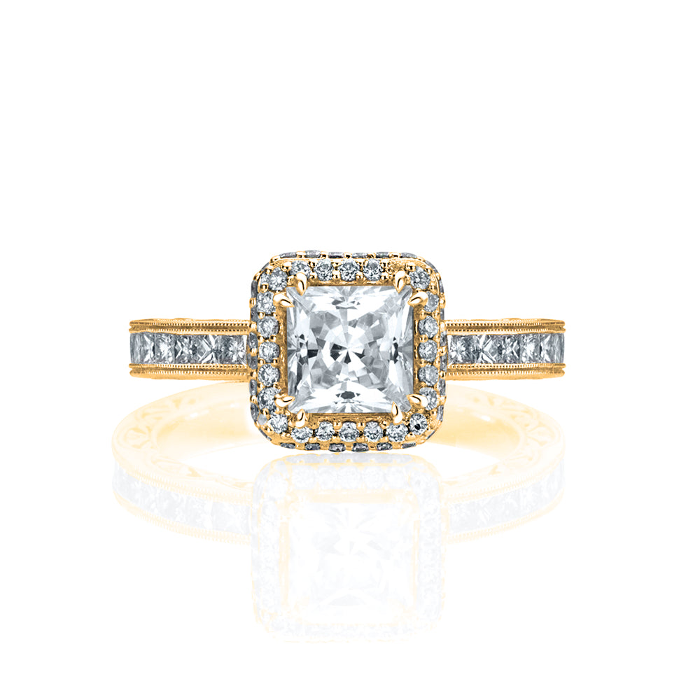 VINTAGE ETERNA SQUARE HALO Diamond Engagement Ring