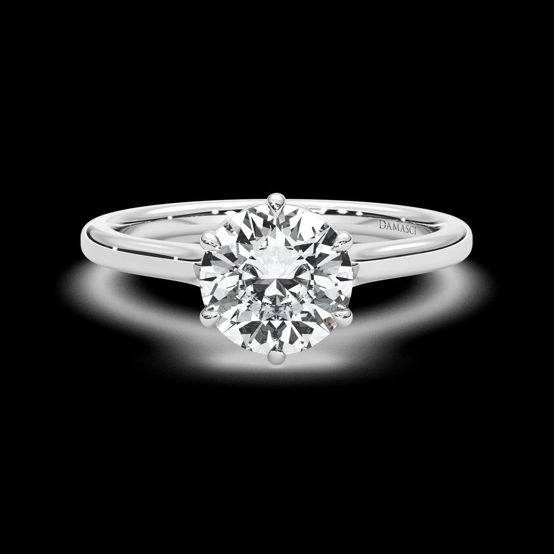 Six Claw Motif Solitaire - Round