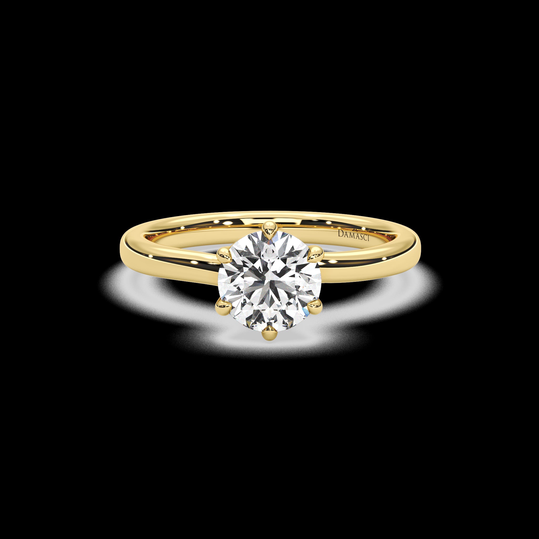 Twisted Tulip Engagement Ring - Round