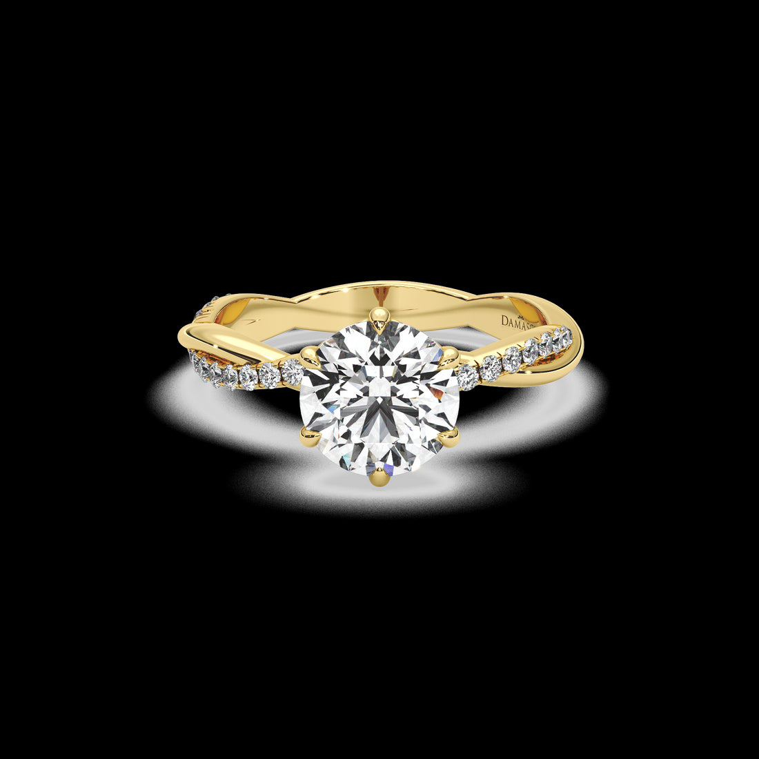 Twist of Elegance Engagement Ring - Round
