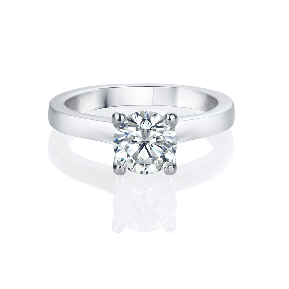 Amira Solitaire Diamond Engagement Ring