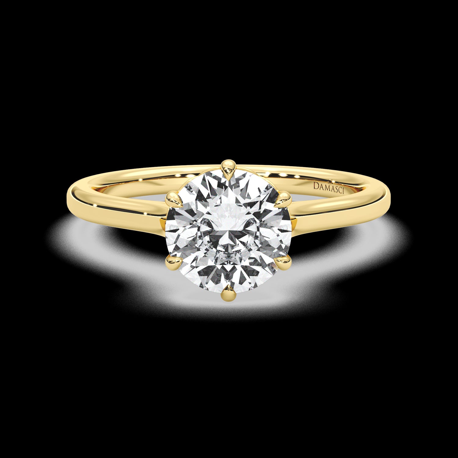 Six Claw Motif Solitaire - Round