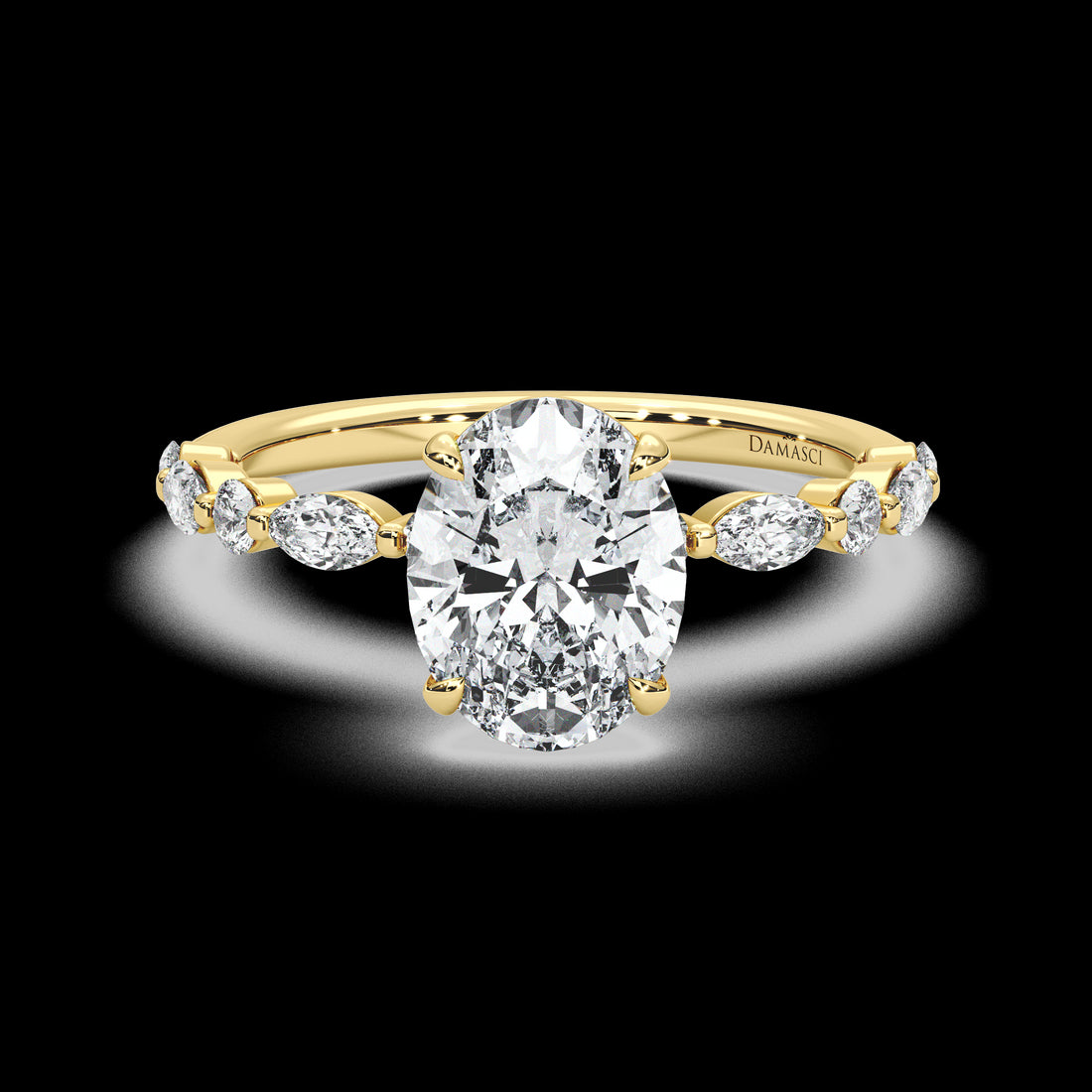 Classic Top with Round and Marquise Diamonds - Oval