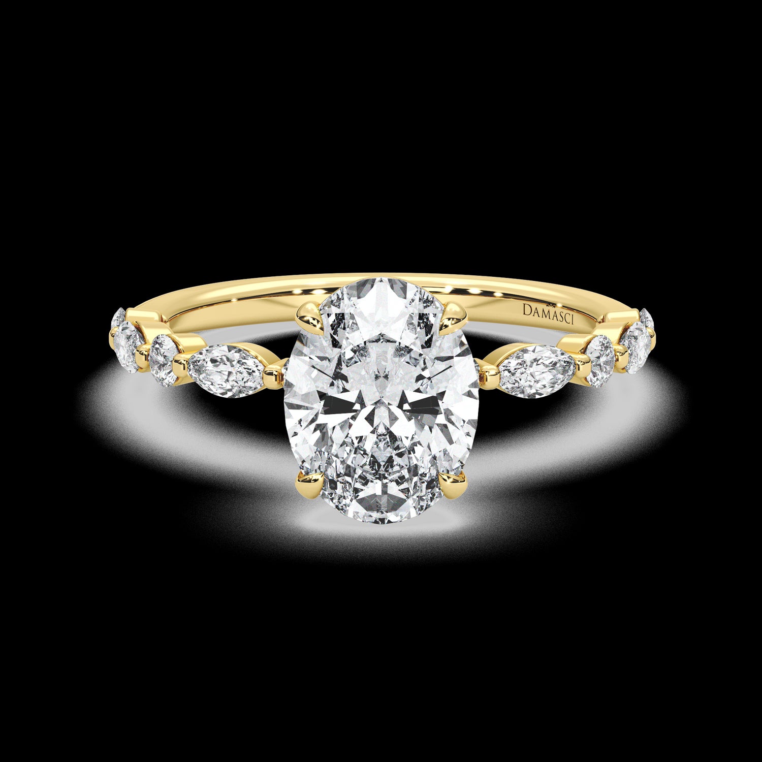 Classic Top with Round and Marquise Diamonds - Oval