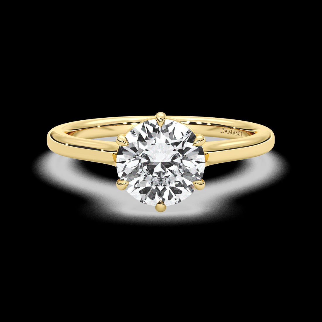 Six Claw Motif Solitaire - Round