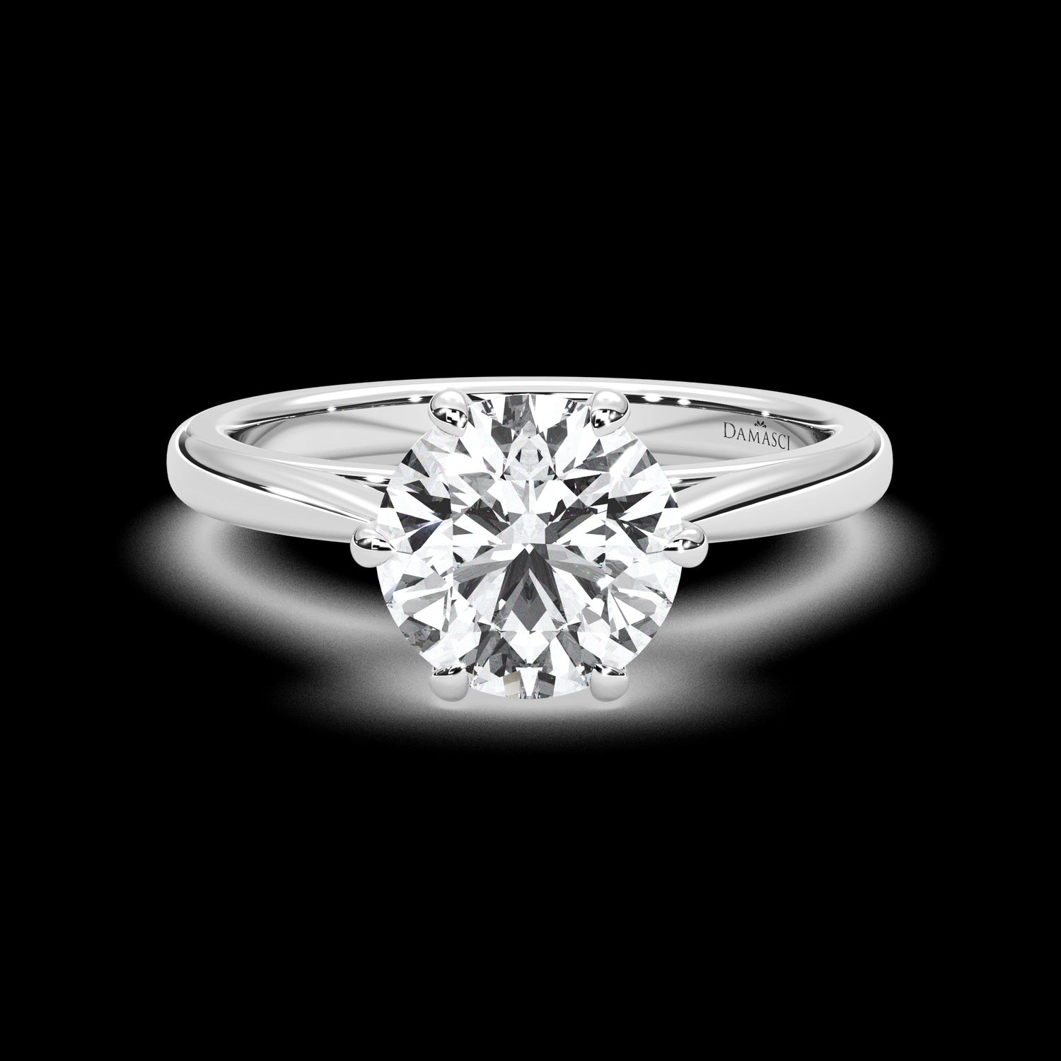 Six-Prong Basket with Elevated Shoulders and Hidden Gems - Round