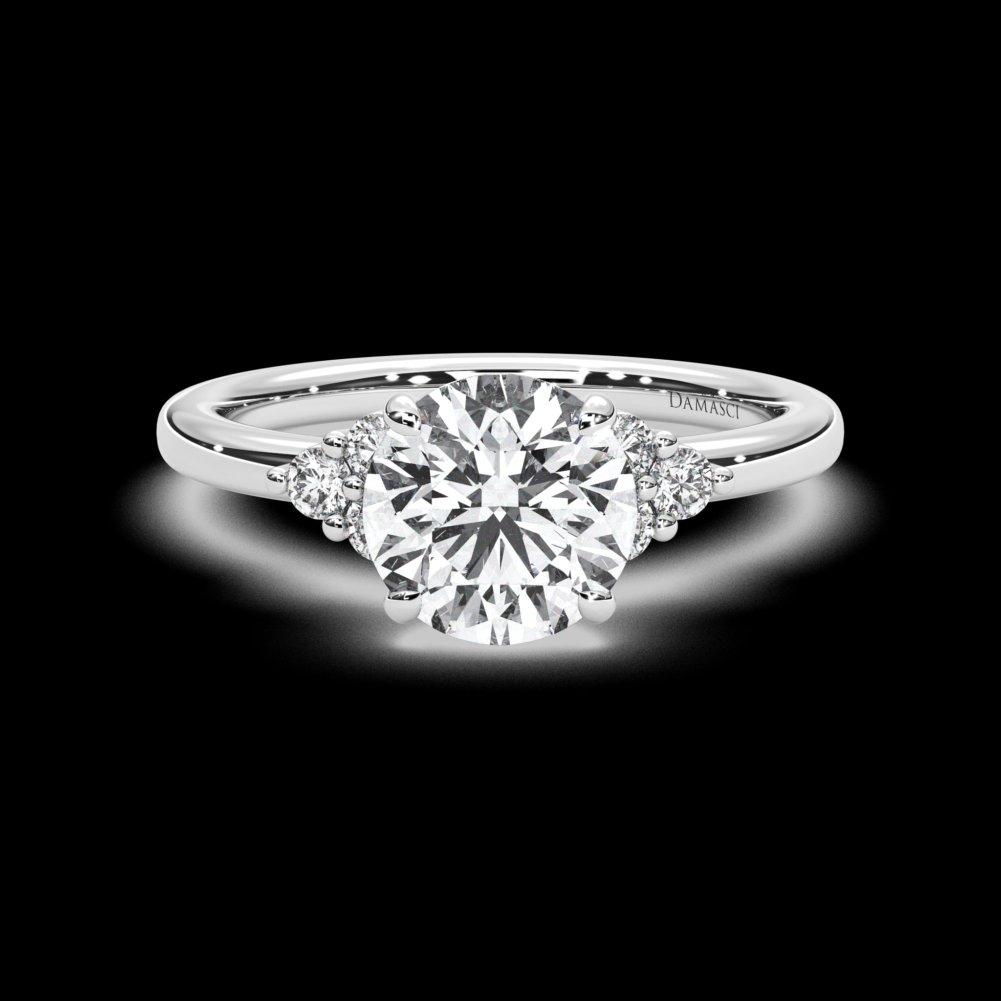 Classic Top with Trio Round Brilliants - Round