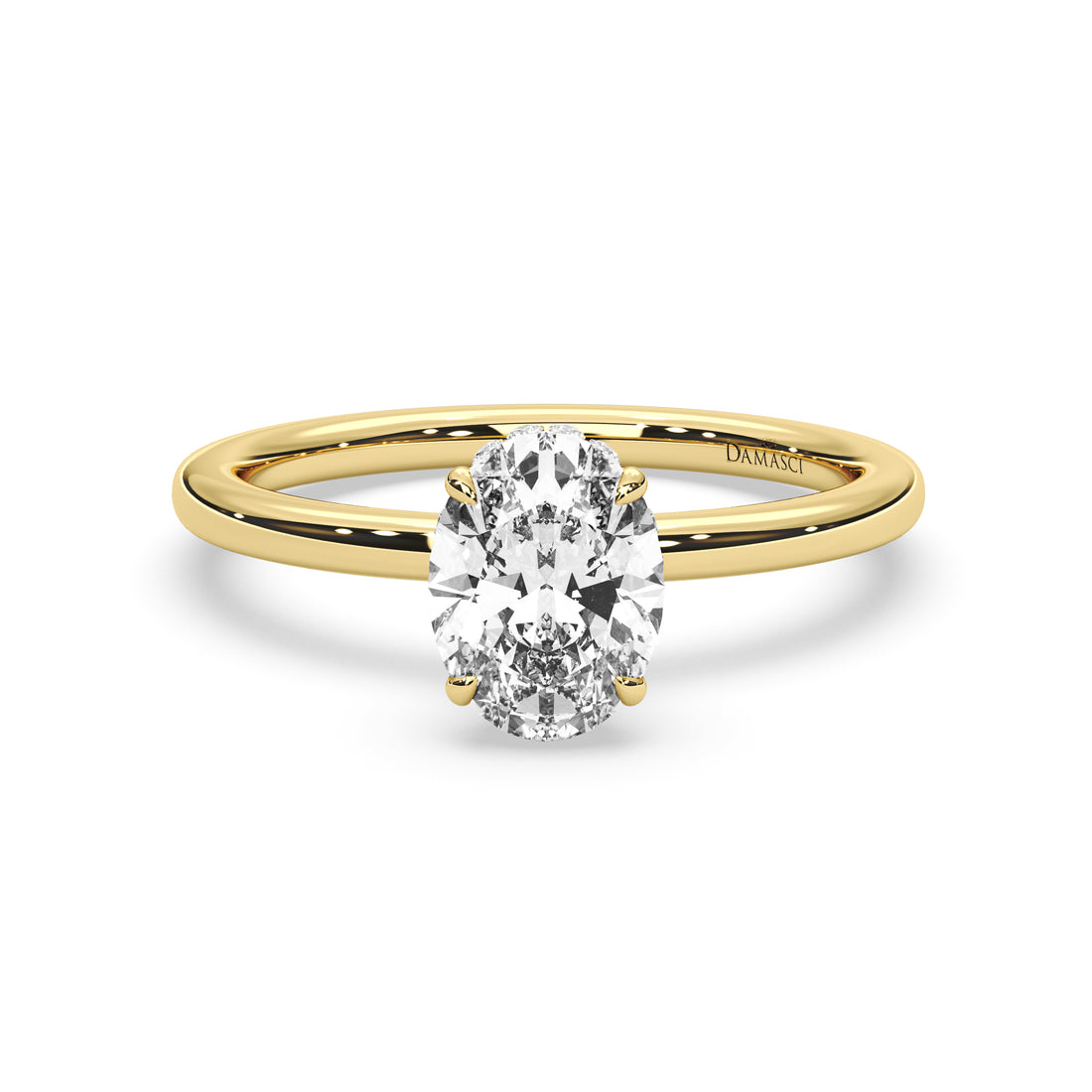 Classic Engagement Ring with Hidden Halo - Oval