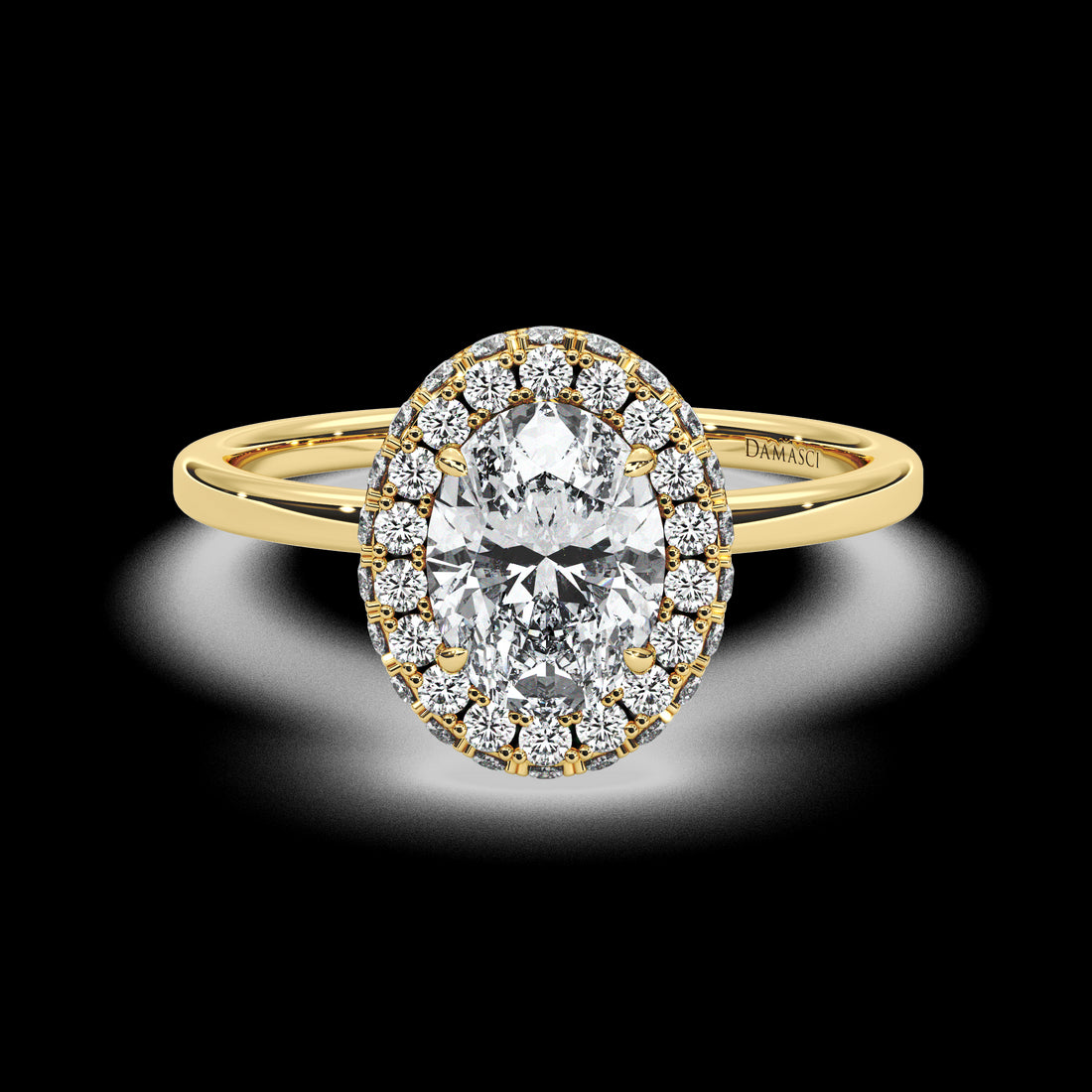 Maxed Halo with Simple Band - Oval