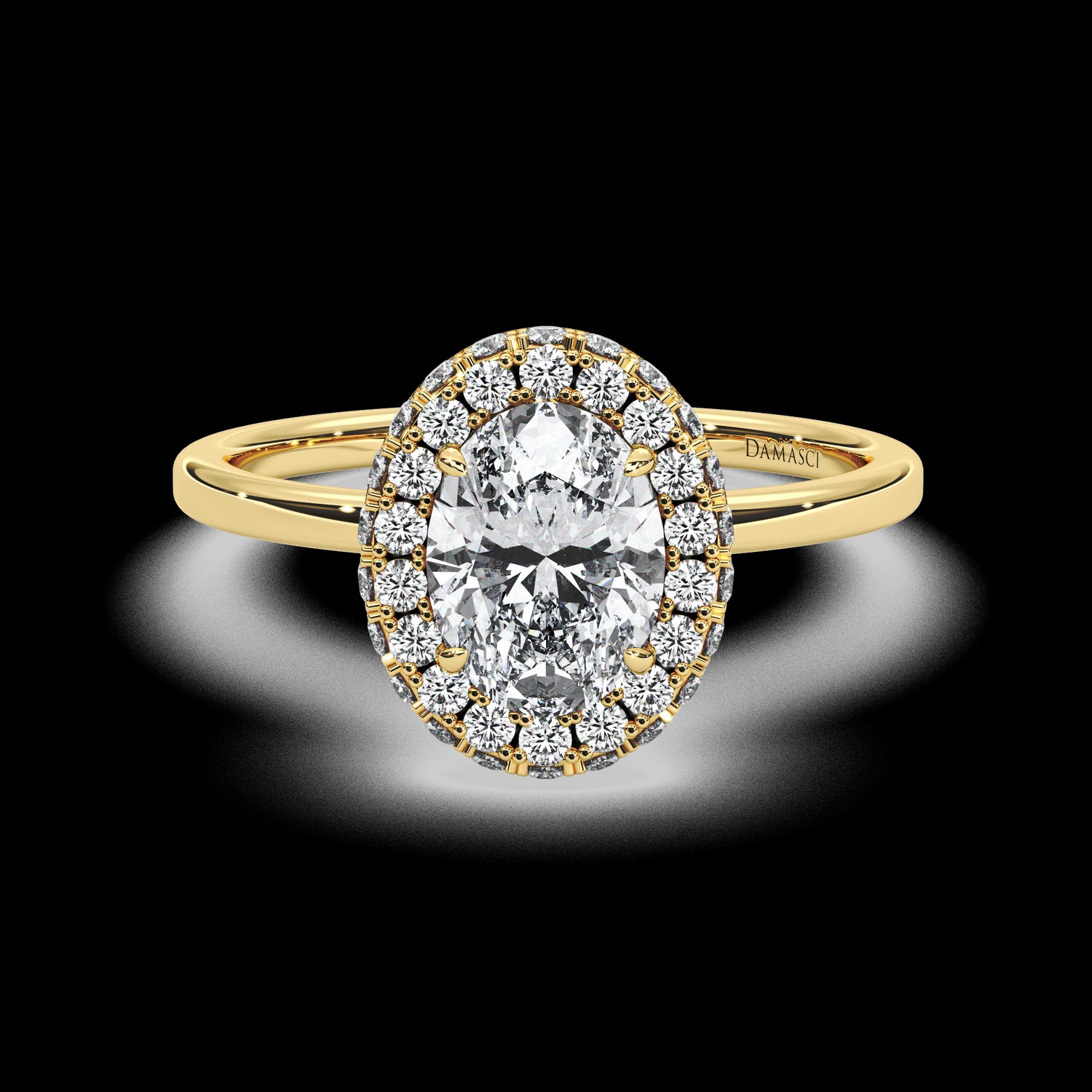 Maxed Halo with Simple Band - Oval