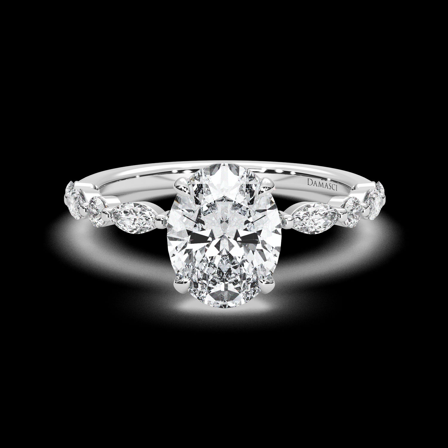 Classic Top with Round and Marquise Diamonds - Oval