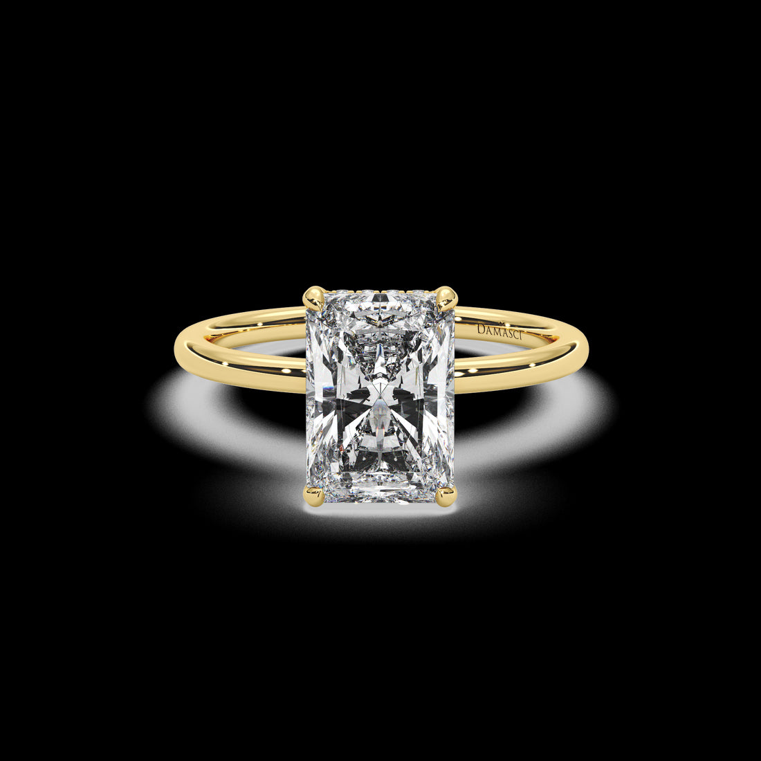 Delicate Tulip Petal Setting with Hidden Halo - Radiant