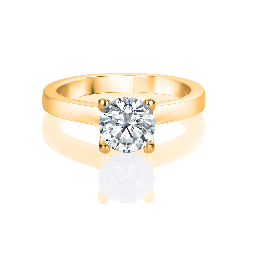 Amira Solitaire Diamond Engagement Ring