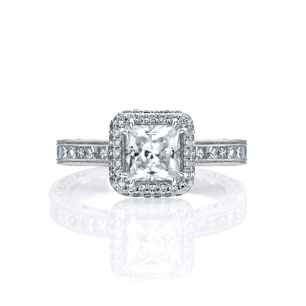 VINTAGE ETERNA SQUARE HALO Diamond Engagement Ring