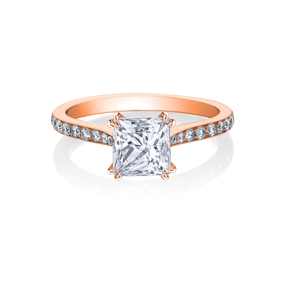 Clase De Real Pave Set Diamond Engagement Ring