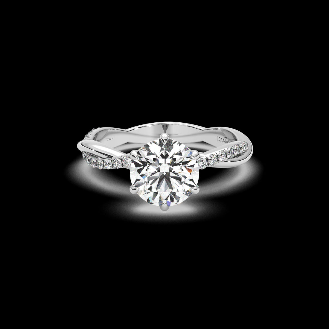 Twist of Elegance Engagement Ring - Round