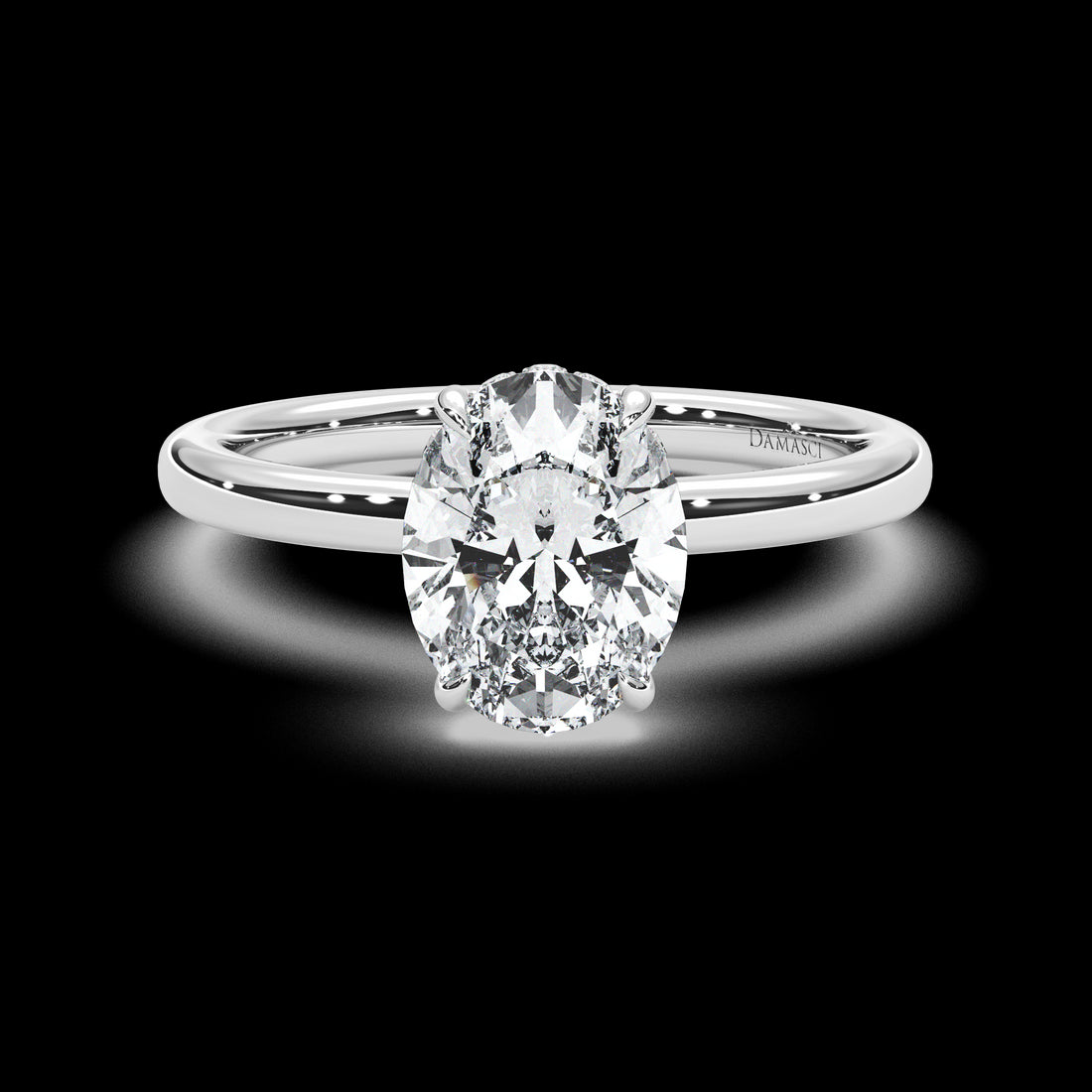 Discrete Hidden Halo with Simple Band - Oval