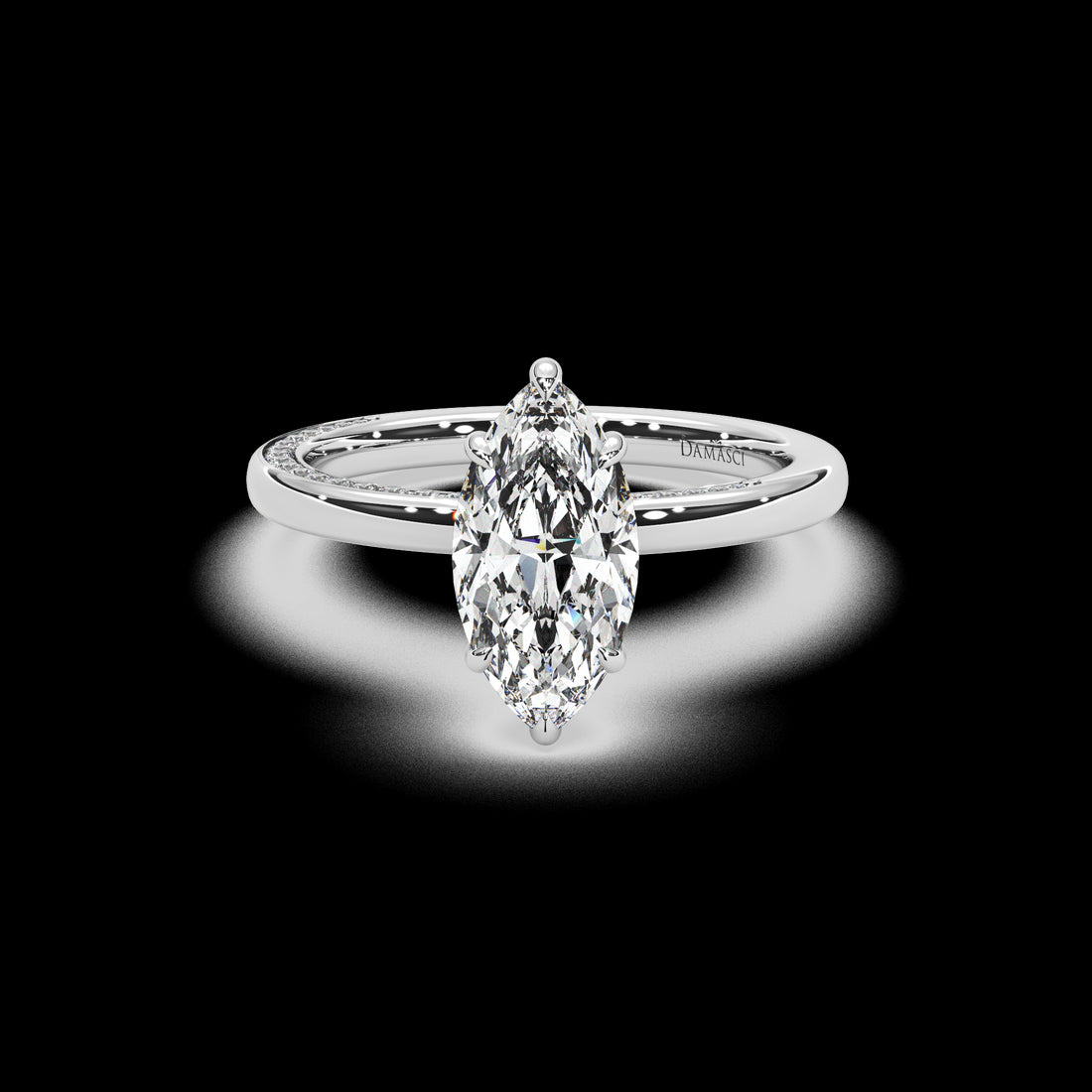 Luna Crest Hidden Halo - Marquise